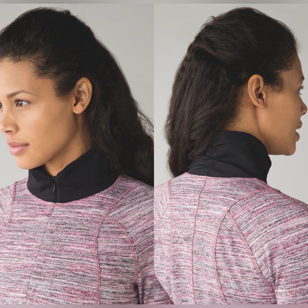 Lululemon Runderful Half Zip Top Womens 10 Space Camo Berry Rumble pullover - Picture 2 of 12
